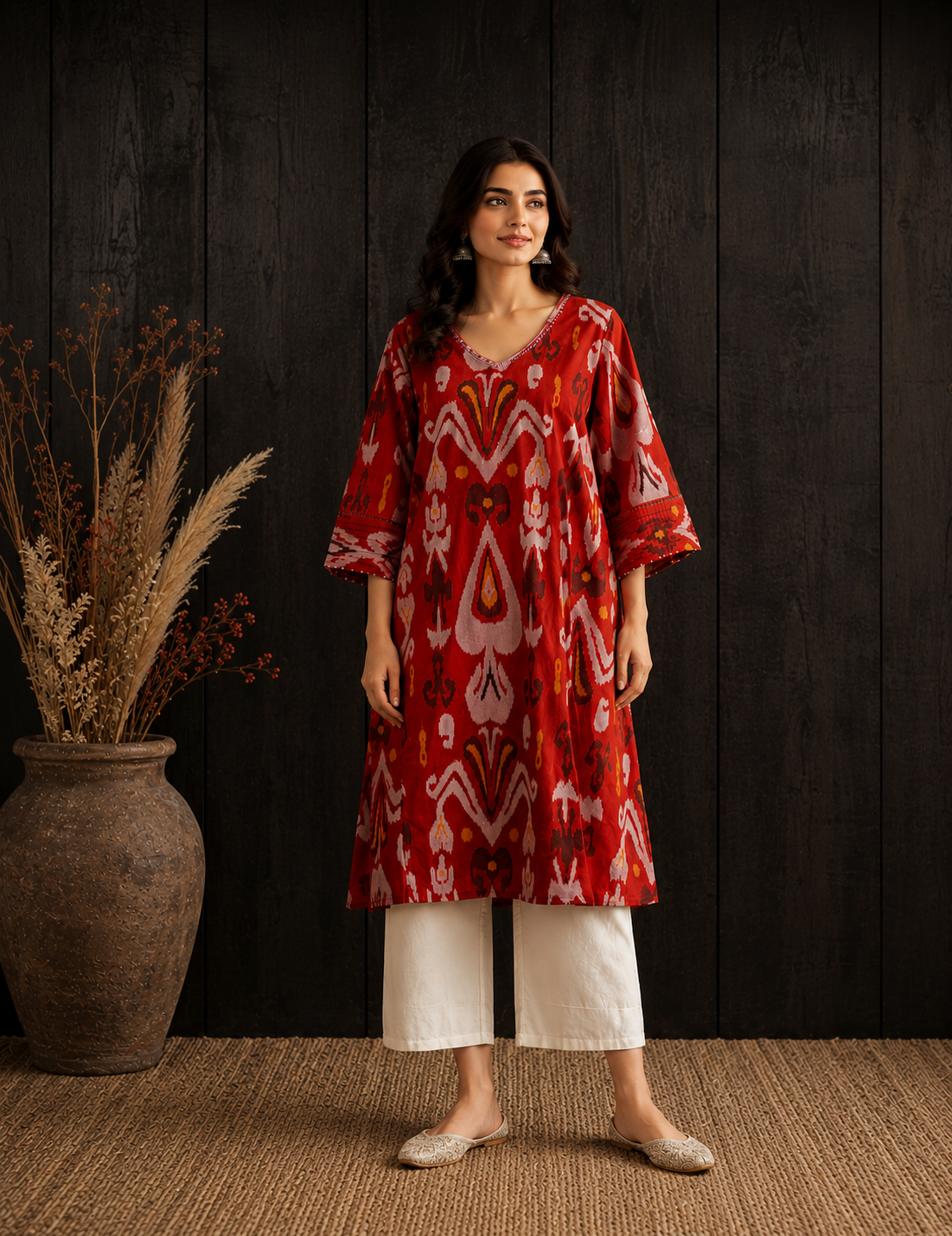 Long Kurti - V neck